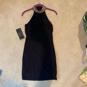 NWT Embellished Neck BodyCon Dress